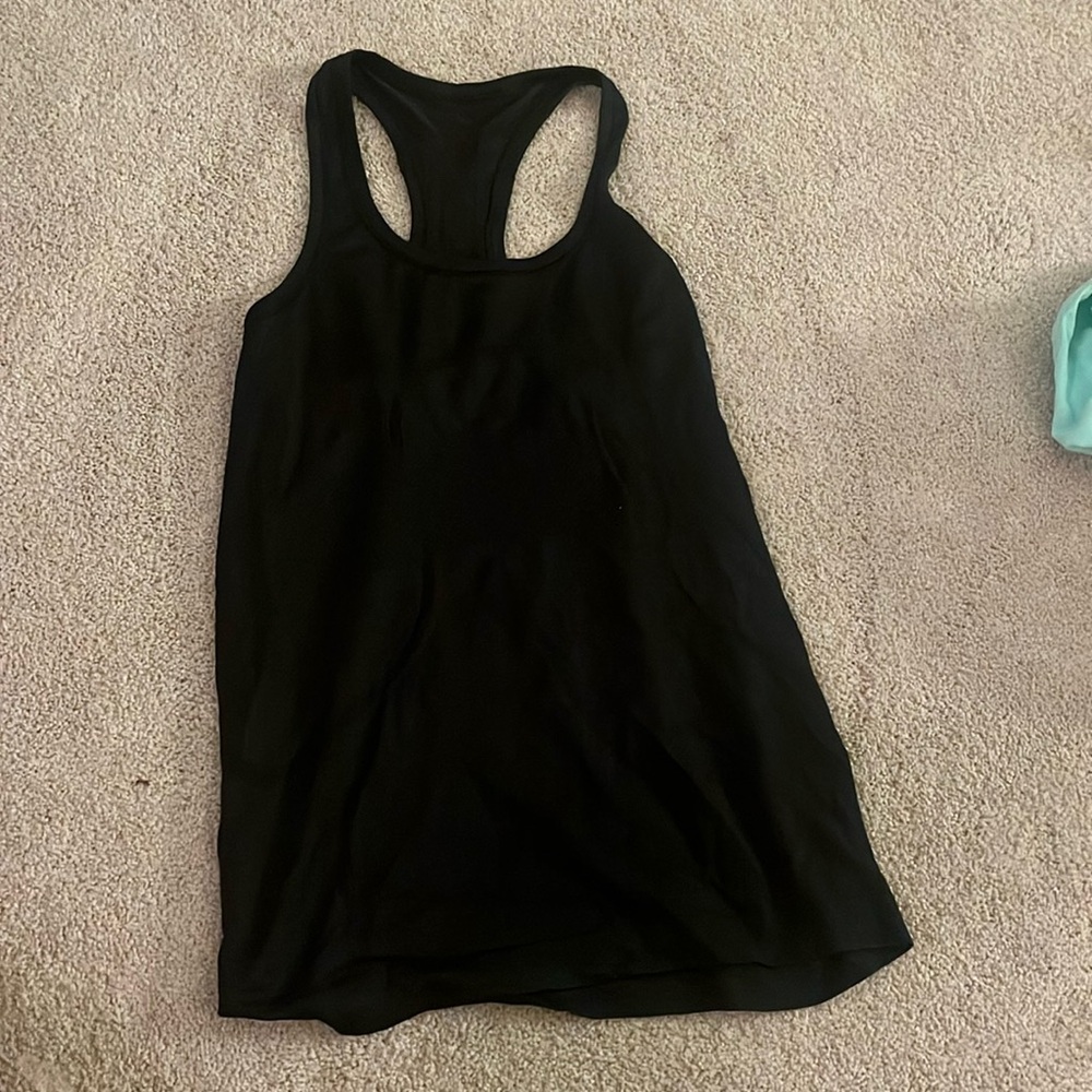 Black Lulu Lemon Swiftly Tech Racerback Tank Top